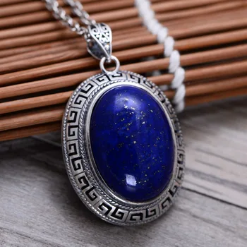 

925 sterling silver jewelry green Jin Shiyin edge sweater chain pendant