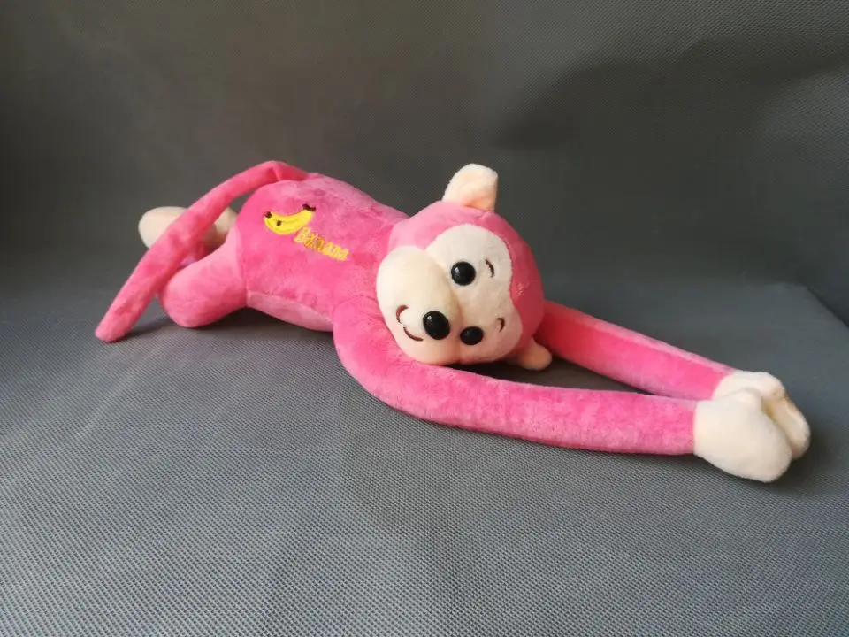 

cute pink monkey plush toy long arms monkey about 38cm soft doll kid's toy birthday gift h2023