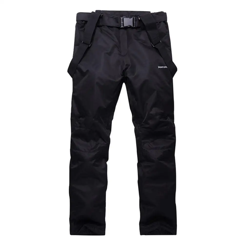 Мужские спортивные штаны на подтяжках, ветрозащитные водонепроницаемые теплые штаны для сноуборда