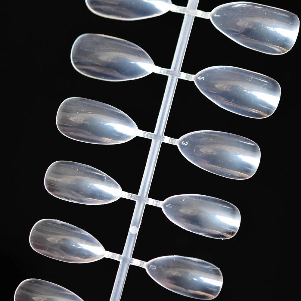 

Clear Almond Design False Nails Sharp Medium Transparent Stiletto Acrylic Nail Art Tips DIY Salon Product for Finger Patch CP