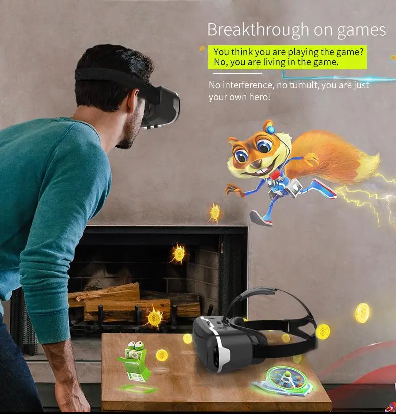 VR Shinecon II 2.0 Helmet Cardboard Virtual Reality Glasses Mobile Phone 3D Video Movie for 4.7-6.0 Smartphone with Gamepad 11 (2)