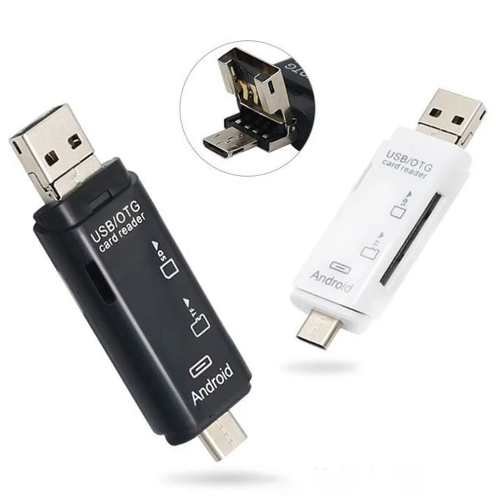 Micro USB Card Reader With TF Card OTG 3 in 1Type-C Flash Drive Adapter Connector High Speed SD TF Smart Memory Card Reader