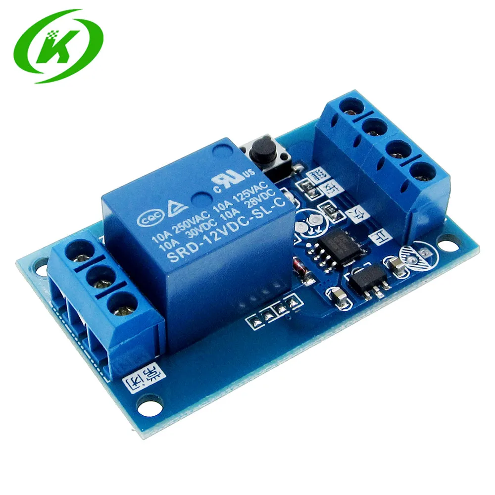 12v Single Bond Button Bistable Relay Module Modified Car Start And ...