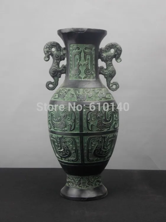 

double tiger pot antique bronze ornaments bottle town house defends home decor collectibles antique crafts