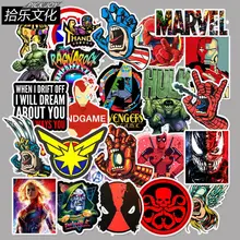 50Pcs New Marvel The Avengers superhero Cartoon Sticker For Laptop Moto Skateboard Luggage Guitar Decal Toy Waterproof Stickers 50Pcs New Marvel The Avengers superhero Cartoon Sticker For Laptop Moto Skateboard Luggage Guitar Decal Toy Waterproof Stickers