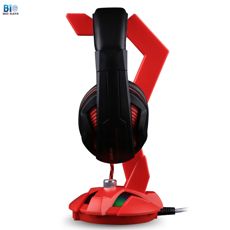 

Biosafe 26cm Plastic Headphone Stand RGB Coloful LED Light Headset Earphone Stand Holder Headphones bracket Black White Red