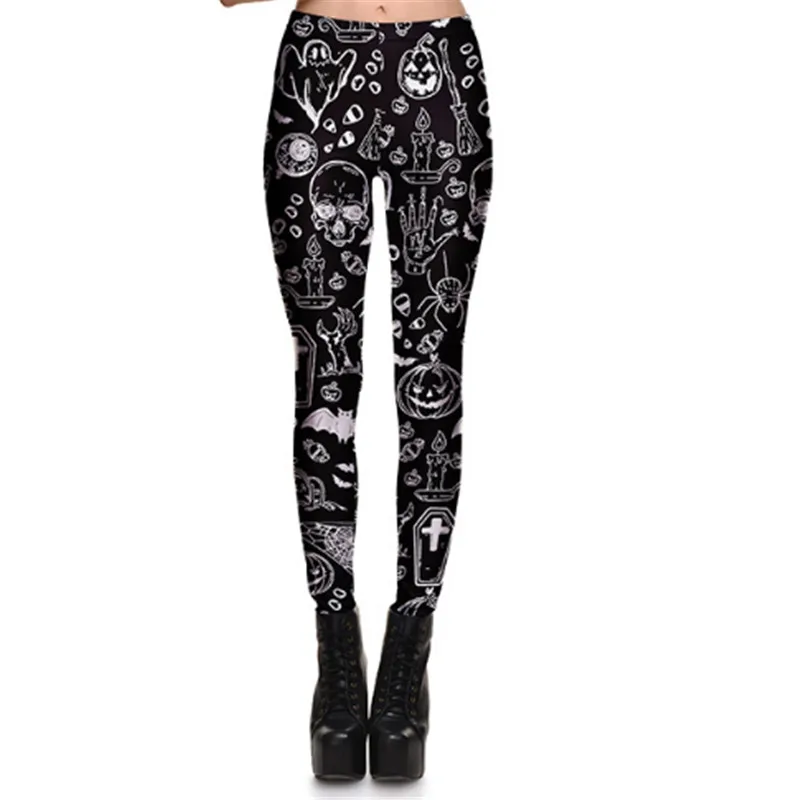 Leggings Halloween Day SEXY New Women's Legging Ghost Skull Pumpkin