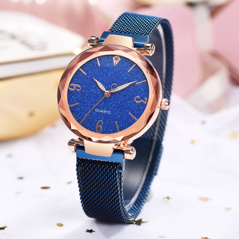 Звездное небо часы женские модные Круглый циферблат кварцевые наручные часы люксовый бренд дамский браслет наручные часы в подарок Bayan Kol