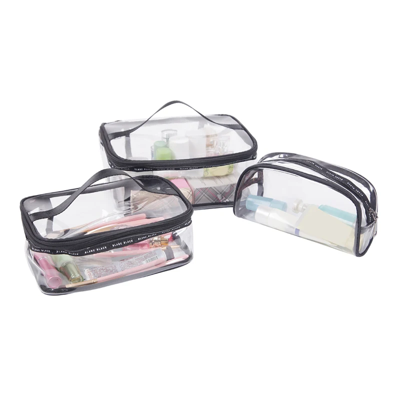 On Sale PVC Transparent Cosmetic Bags Women's travel Waterproof Clear