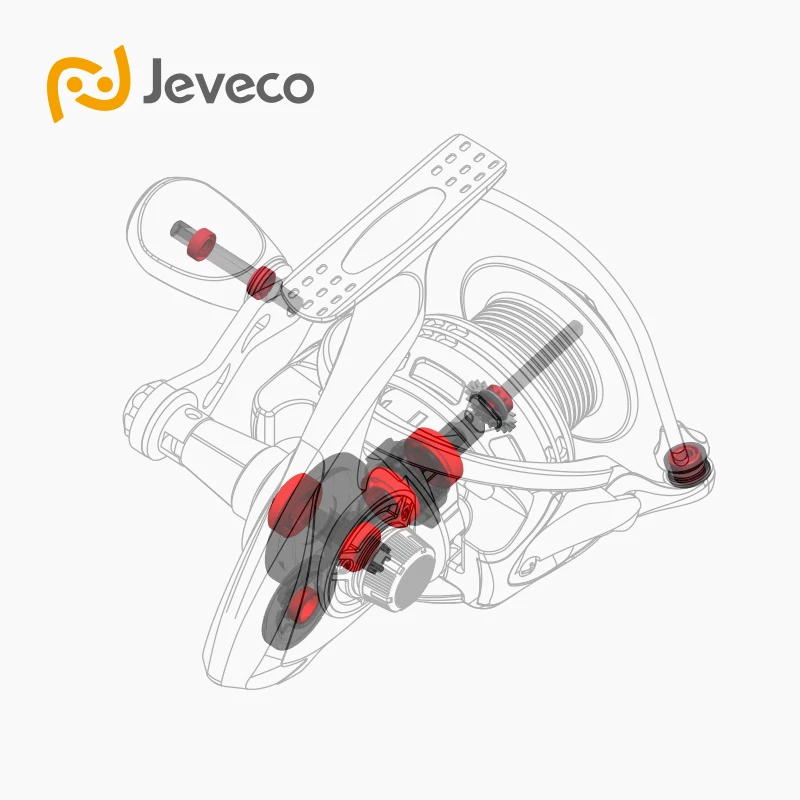 Jeveco рыболовные снасти воин Рыболовная катушка и корпус из углеродного волокна 10 +