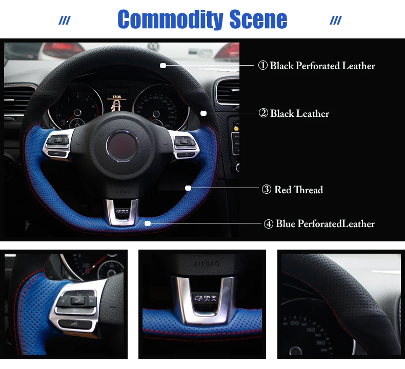 for VW Scirocco R steering wheel cover