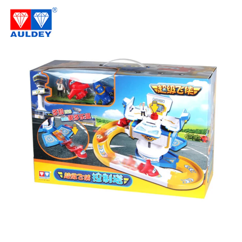 AULDEY Super Wings Airplane Control tower Jett Jerome Deformation Action Figures Assemble Toys Children Gift Model Aniversario - Цвет: with box