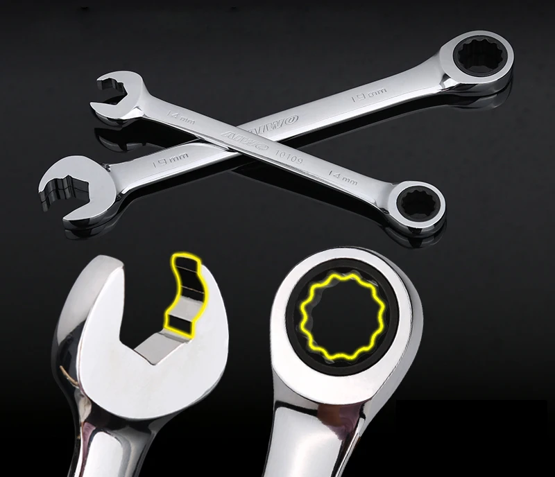 Special Opening Ratchet Combination Wrenches set Gear Bicycle