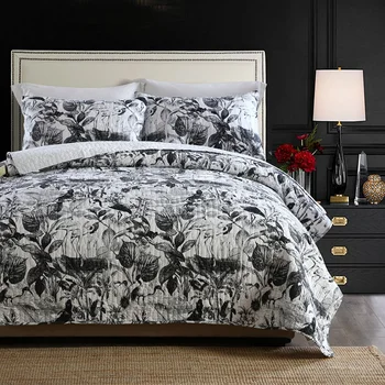 

Quality Bedspread Quilt Set 3pcs Quilted Coverlet Washable Cotton Quilts Bed Covers Pillowcase King Queen Size 230x250 Blanket