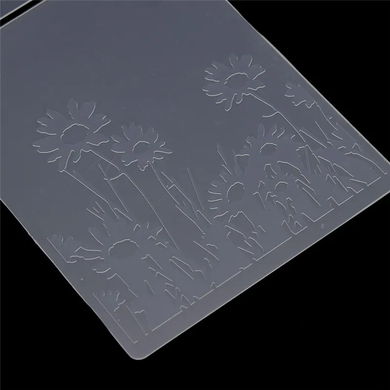 Spray Embossing Folder Plastic Leaves Flowers Rectangle Embossing Folders DIY Handmade Scrapbooking Supplies Tools Wholesale