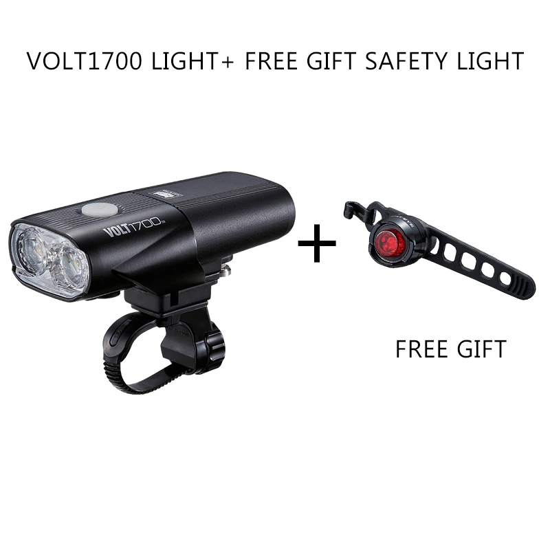 CATEYE Профессиональный велосипедный светильник водонепроницаемый передний руль велосипеда светильник USB Перезаряжаемый супер яркий светильник Volt400 Volt800 - Цвет: volt1600 and gift