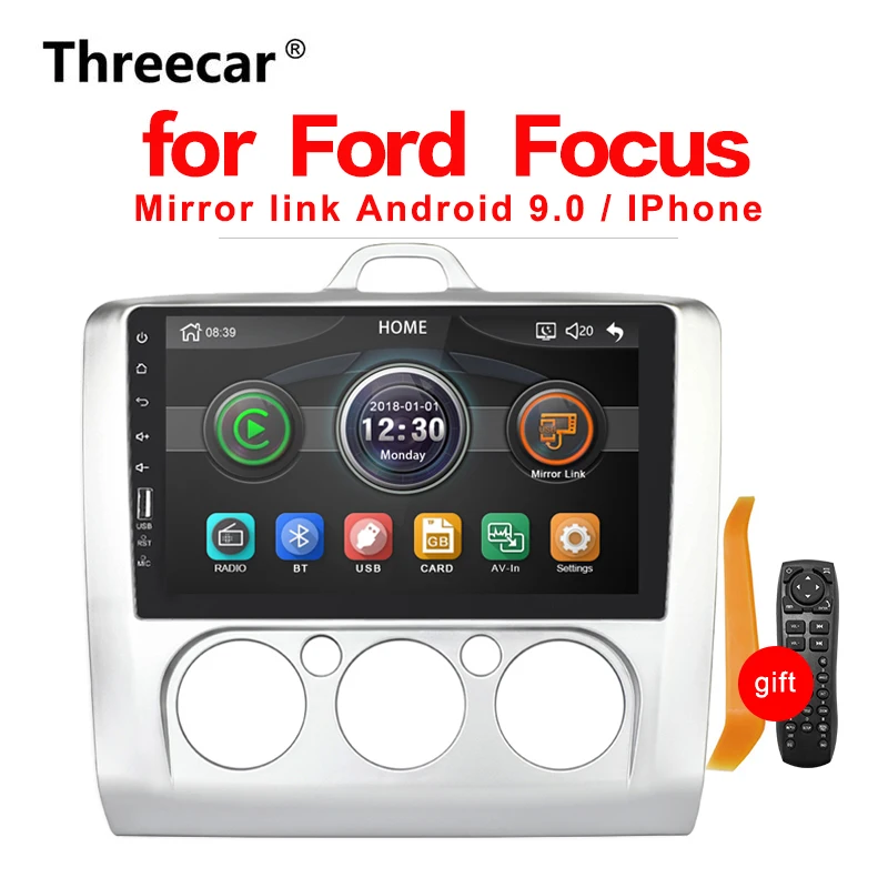Автомагнитола мультимедийный плеер с сенсорным экраном BT Mirror Link Android для Ford Focus MT