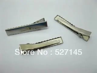 

100Pcs/Lot Metal Hair Clips Base Barrette Finding 4.5cm Long free shipping