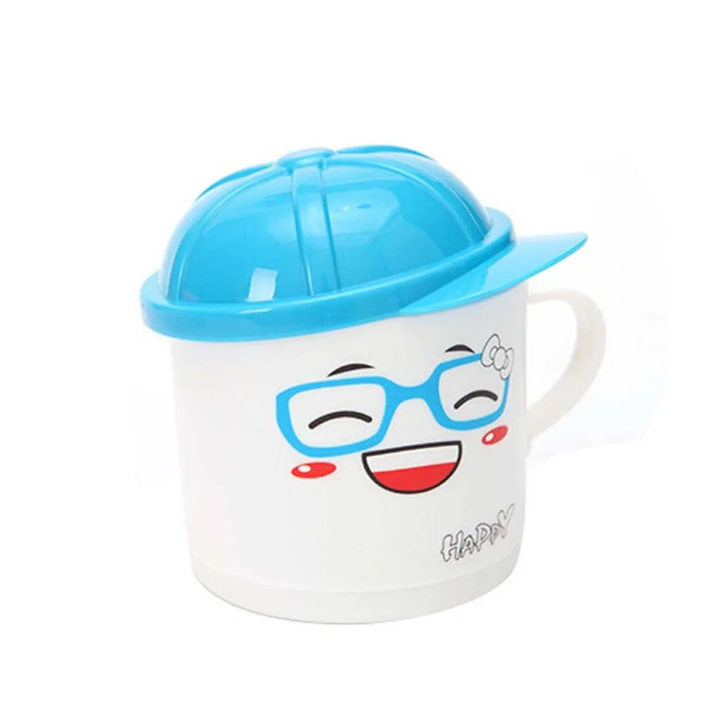 Мультяшная шляпа для детей, пластиковые крышки для питьевой воды, сока, напитков, чашки для микроволновой печи, кофейная чашка, чашка для молока и чашка для воды