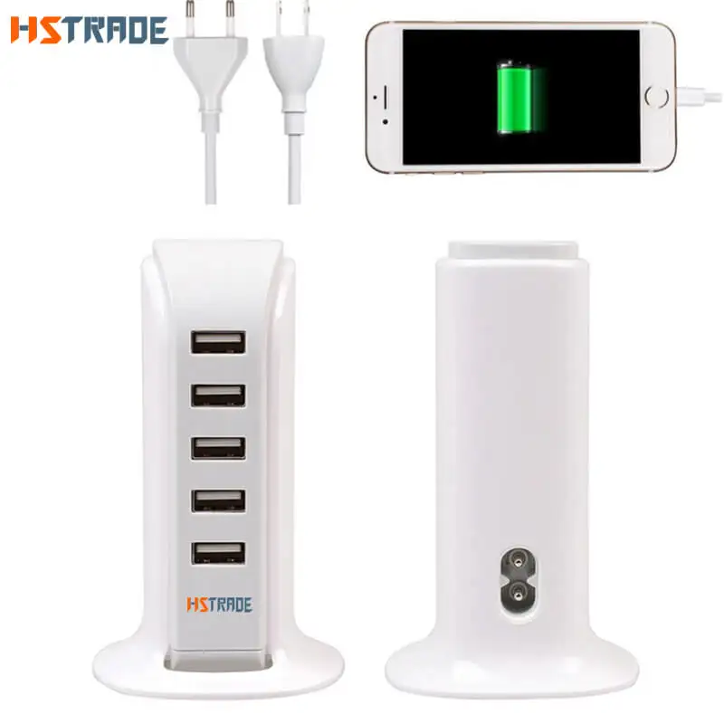 

HSTRADE EU US Plug 5 Ports Multiple Wall USB Charger 4A Smart Adapter Mobile Phone Charging Data Device For iPhone Samsung LG