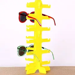Модные Защита от солнца очки пластик рамки дисплей стойка с полками прилавок для очков показать стенд держатель стойки 6 слои 5 цветов