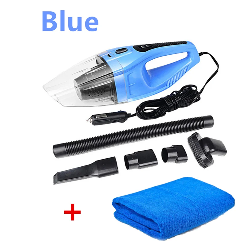 Новейший супер сукцион Вт портативный автомобильный пылесос для сухой и влажной уборки двойного назначения Авто прикуриватель Hepa фильтр 12 в черный/синий - Цвет: Blue1