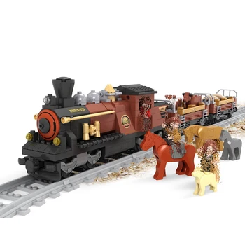 

Old Train building blocks Bricks train 531pcs enlighten Educational toys hobbies for children technic gifts Compatible With Toys