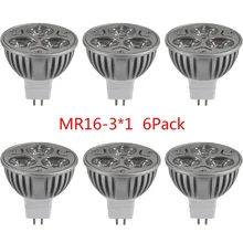 Прожекторы 6 шт. высокой мощности холодный белый светодиодный светильник лампы 4 Вт AC/DC 12 В 6 в 24 В MR16 GU5.3 и супер яркий светильник освещения