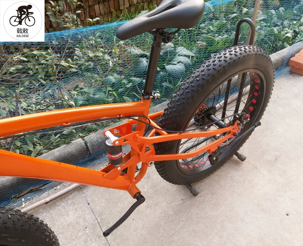Best Kalosse  M370  27 speed ,  Full suspension 26*4.0 inch  mountain bicycle,  26*17 fat bikes  beach/snow mountain bike 4