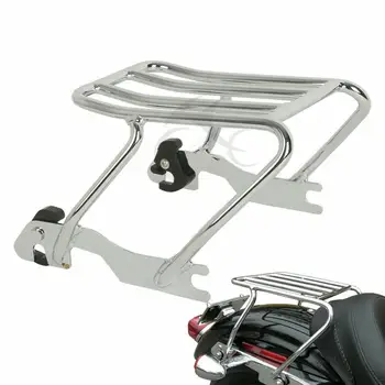 

Motorcycle Chrome/Black Detachable Solo Luggage Rack For Harley Sportster XL 883 1200 94-03