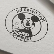 Голландская мышь отличная работа подарок учителю штамп Персонализированные Имя штамп Самостоятельная Заправка чернилами для школы подарков с Микке топпи