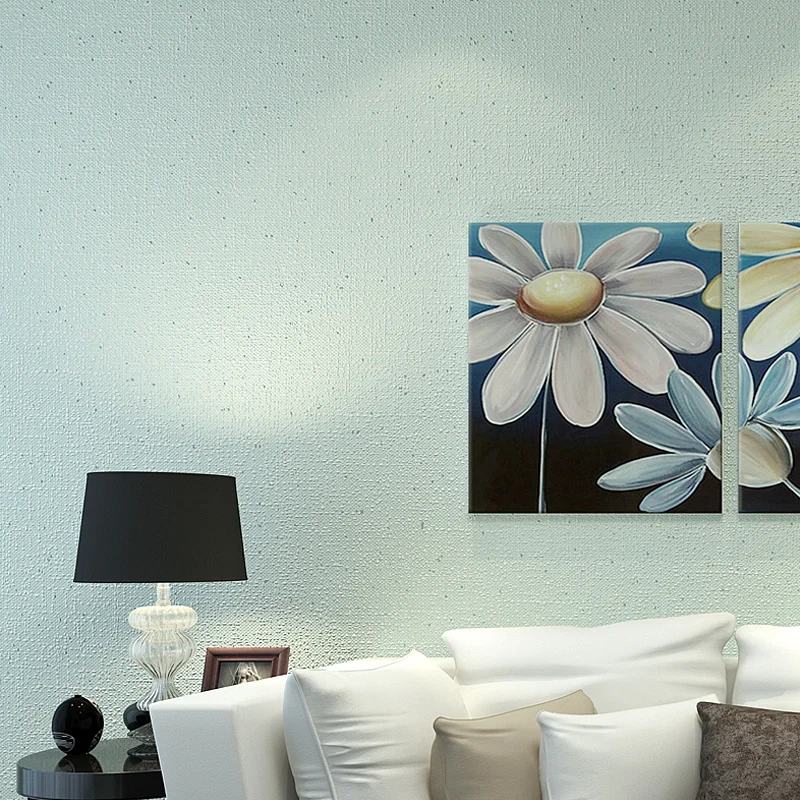 beibehang wallpaper plain solid color light green wallpaper warm living