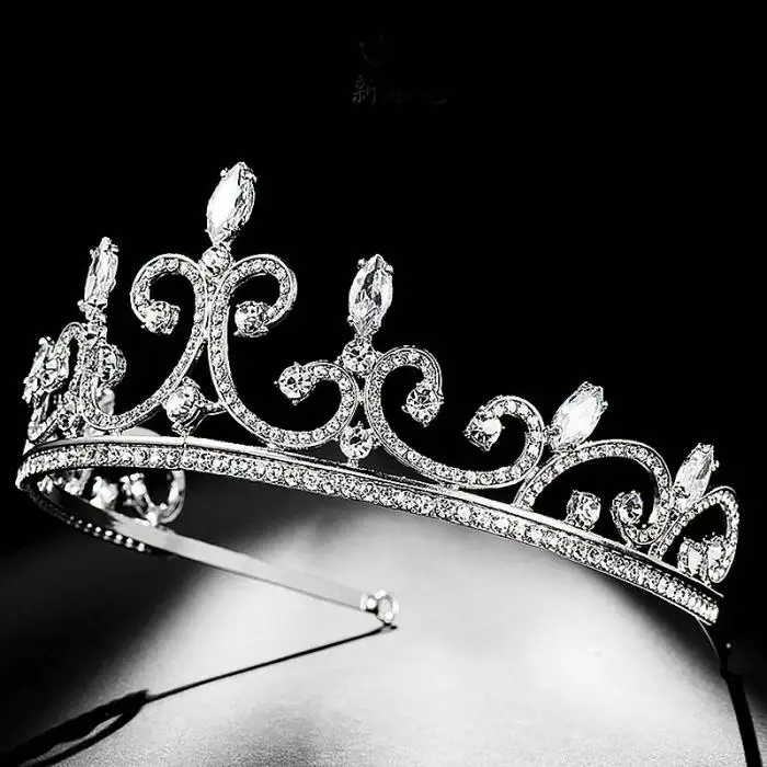 Простой моды кубический циркон горный хрусталь Принцесса тиара и корона обручение Свадебные невесты Noiva диадема украшения для волос ювел