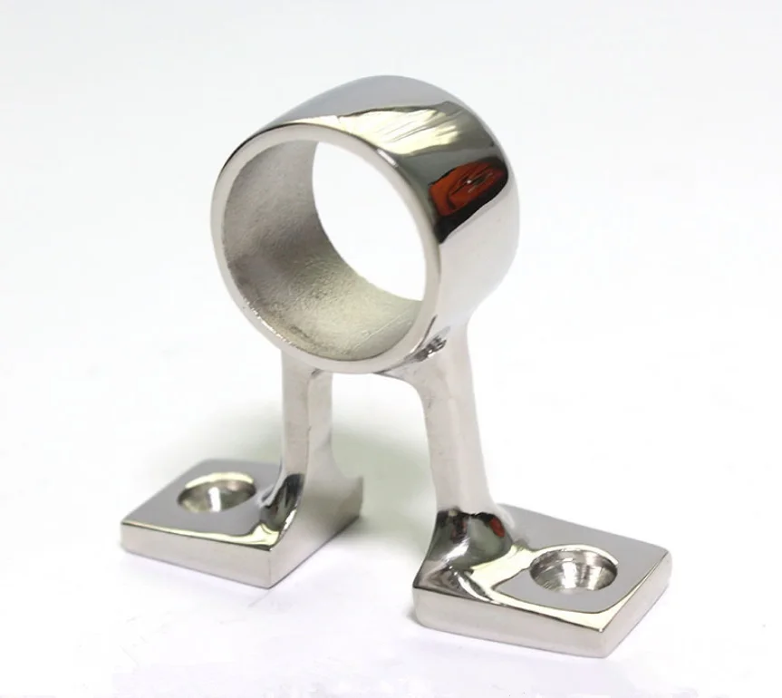 

316 Stainless Steel 90 Degree Marine Boat Yacht Handrail Fitting Stanchion For 25mm 1 Inch Tube With 2 Support Legs