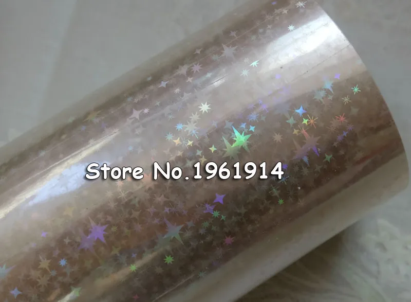 

Transparent Star Hot stamping foil paper leather,cigarette box,mobile phone box stamping machine foil paper 16cm width price
