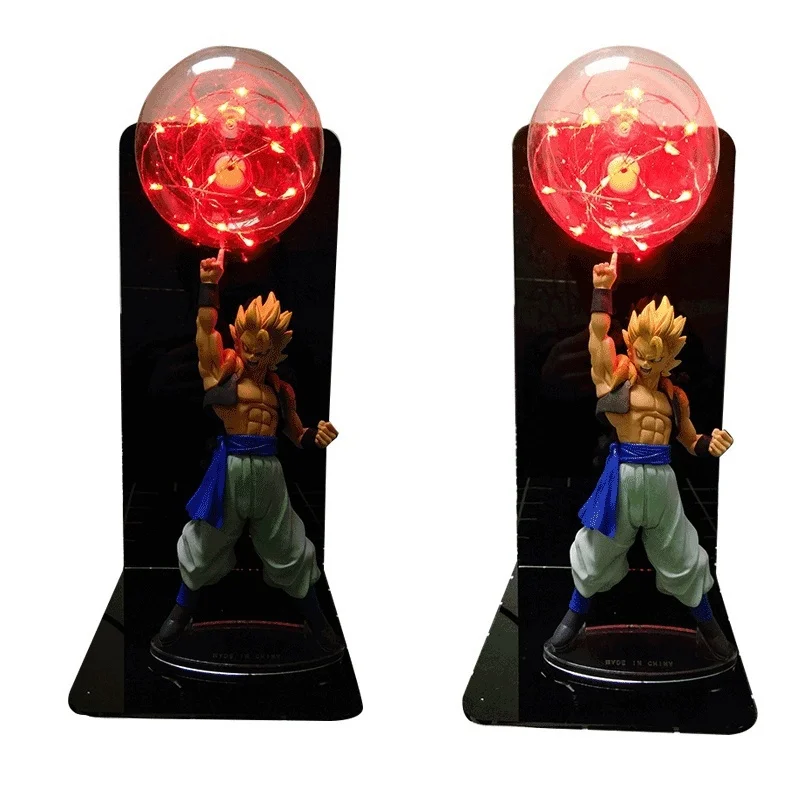 20 см фигурка "Dragon Ball" Вегета ГОКу светодиодной подсветкой "Dragon Figuras из мультфильма «Жемчуг дракона Супер Saiyan Led Настольная лампа игрушечные фигурки из игры Dragon Ball DBZ(“ декоративный ночник