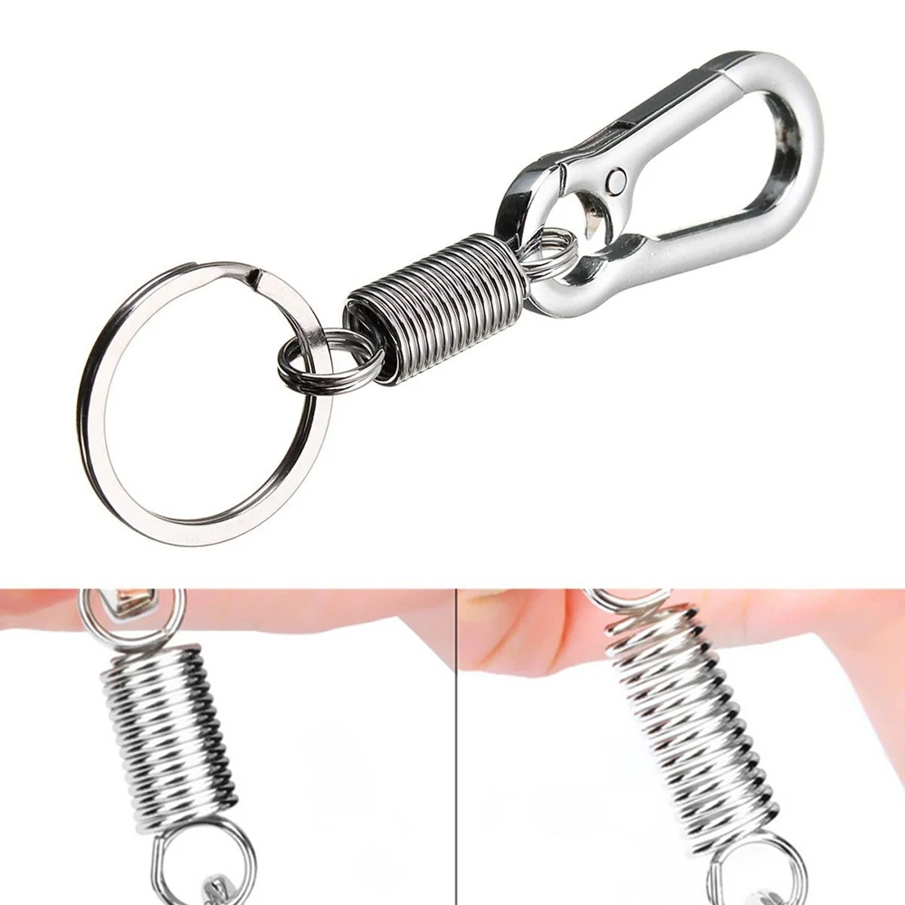 1 шт. пружинный автомобильный брелок из нержавеющей стали|belt buckle clip|retractable bucklest