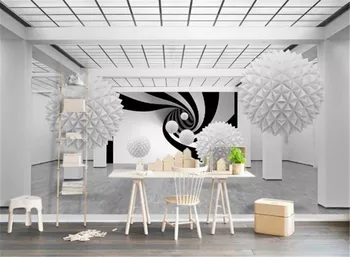 

Custom Any Size 3d Wallpaper 3d Sphere Space Vortex Modern TV Background Wall Decoration Mural Wallpaper