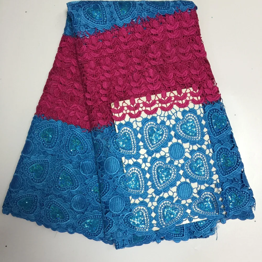 

Latest african guipure lace fabric 2017 Hot selling High Quality embroidery flowerWater soluble Lace Fabric for clothing