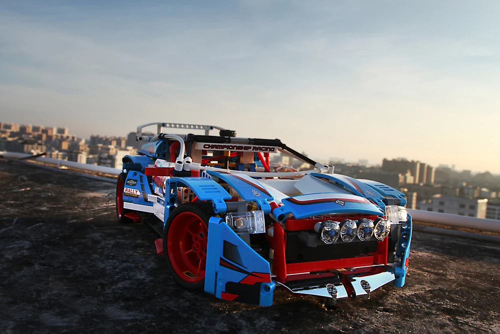 Раллийная автомобильная техника DECOOL совместимая с lepinlys TECHNIC 42077 гоночный