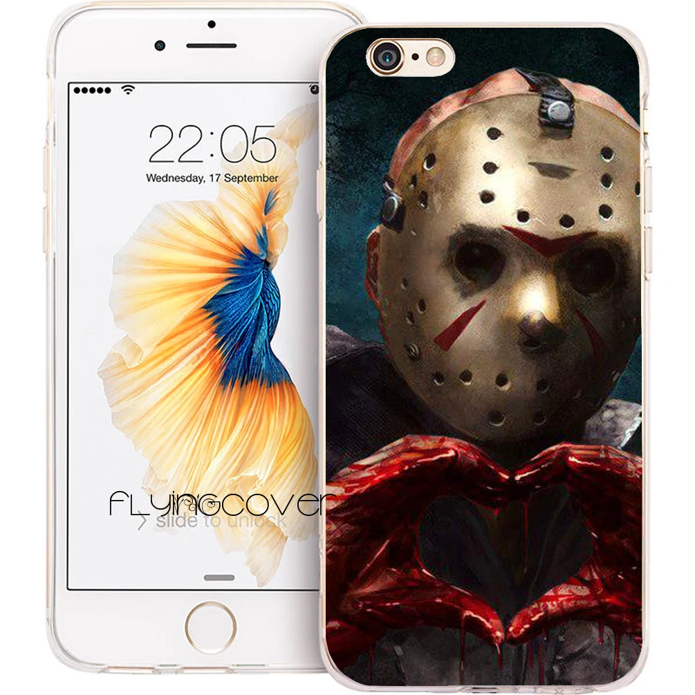 Чехлы для телефонов Coque Джейсон Вурхиз IPhone 10x7 8 6 S Plus 5s 5 SE 5C 4S 4 iPod Touch прозрачный