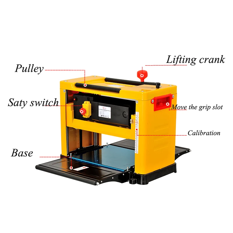Woodworking Planer Multi-function 2000W High-accuracy Table Woodworking Thicknesser Wood Sander Bench Planer 12155