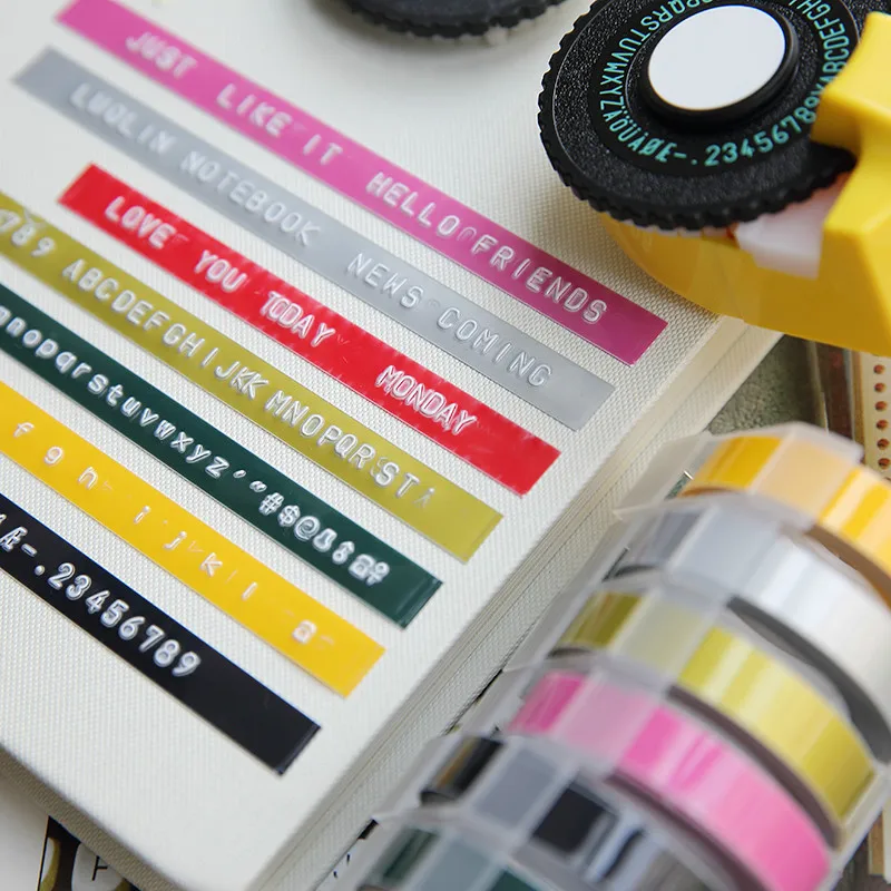 9mm 3m Diy Label Maker Tape Penulis Kantor Hadiah Label Pita Perekat Scrapbooking Marker Embosser Tape Kantor Pita Perekat Aliexpress