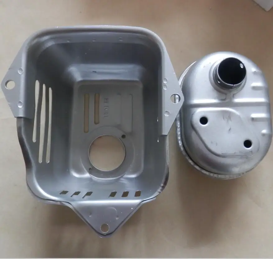 MUFFLER AND COVER GX100 глушитель и крышка в сборе ПОДХОДИТ HONDA GX100U 98CC OHC 4-тактный ENGNE протектор RAMMER кожух вскрытия тепла HIELD - Цвет: MUFFLER AND COVER