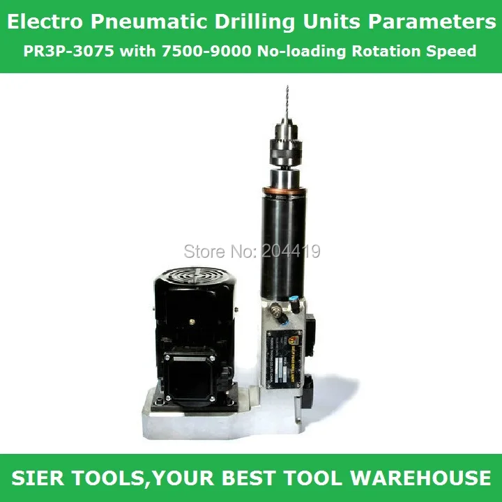 

AIR DRILL!/Electro Pneumatic Drilling Units Parameters/PR3P-3075 with 7500-9000 No-loading Rotation Speed