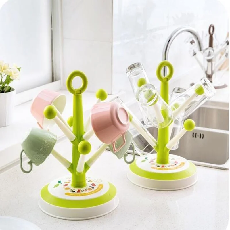 Diy Tree Shape Draining Cup Holder Hanging Wine Gl Mug Diy Tree Shape Draining Cup Holder Hanging Wine Gl Mug Storage Rack Drainer Shelf Organizer Kitchen Accessories In Holders Racks From
