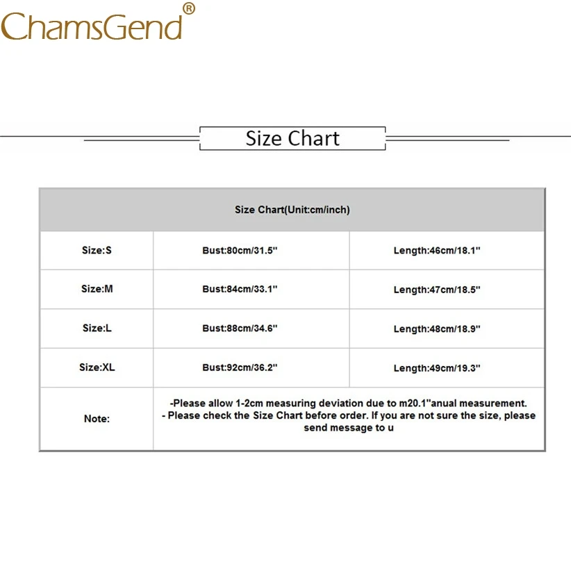 Wishlist Size Chart