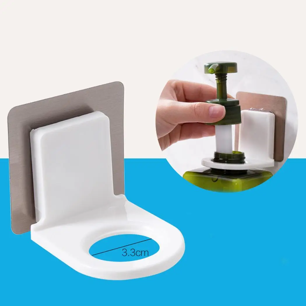 

Wall Self-adhesive Stickers Shampoo Liquid Holder White Shelves Rack 2Kg Can meet most of needs of life. 3.3cm