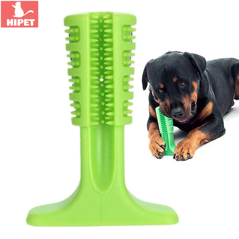 

Rubber Dog Toothbrush Toy Pet Dogs Bite Toys Teeth Cleaning Dental Care Puppy Brushing Stick Interactive Training Dog Chew Toys
