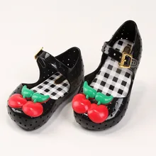 Été Enfants Filles Cerise de Bande Dessinée Sandales Mini Melissa Gelée Sandales Pour Bébé Filles Plage Chaussures Enfants Infantil Chaussures